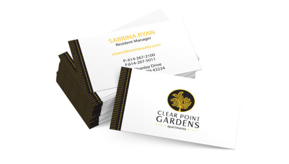 Clear Point Gardens Business Cards