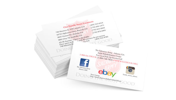 Salvation Army Location Business Card